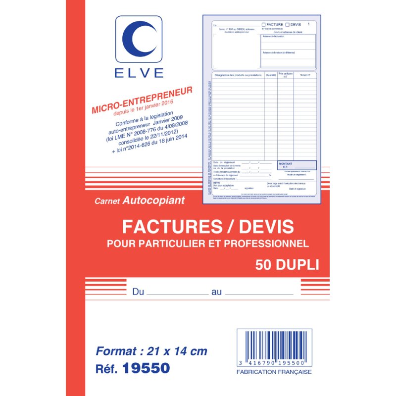 ELVE duplicaatboekje offertes/aanbestedingen, wit, A5